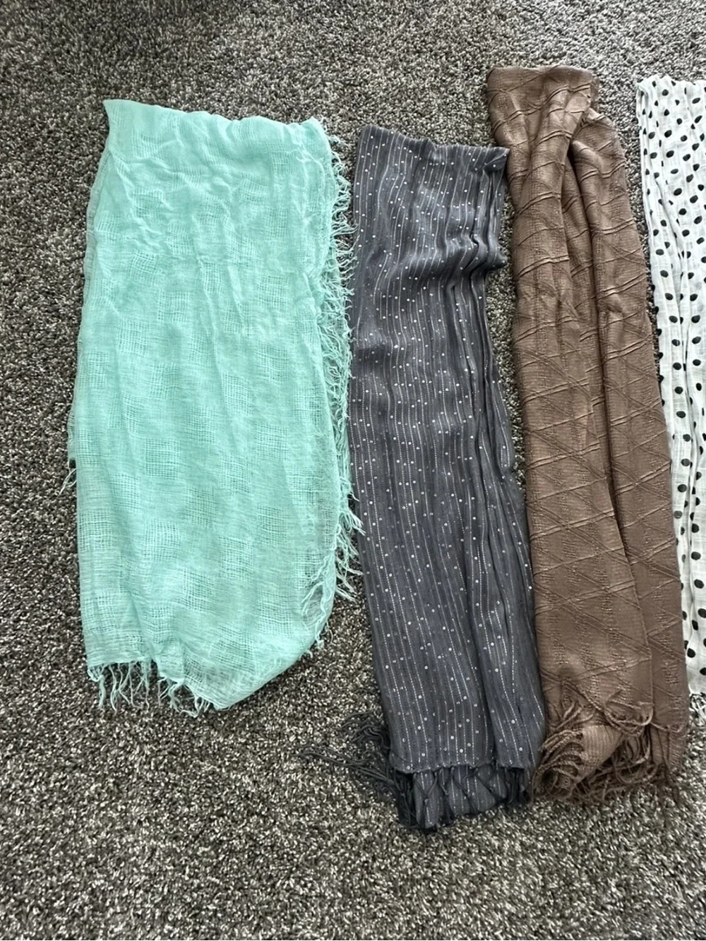 10 Women’s Scarf Lot + 12-Loop Scarf Organizer Hanger